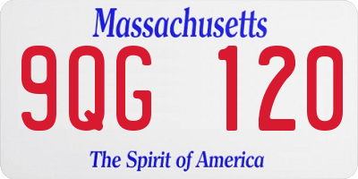 MA license plate 9QG120