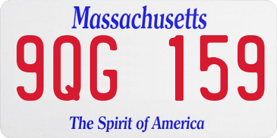 MA license plate 9QG159