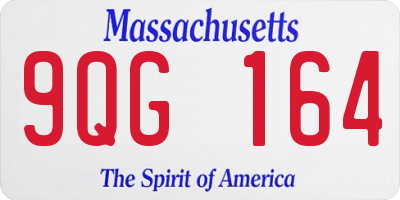 MA license plate 9QG164