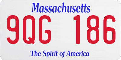 MA license plate 9QG186