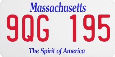 MA license plate 9QG195