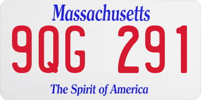 MA license plate 9QG291