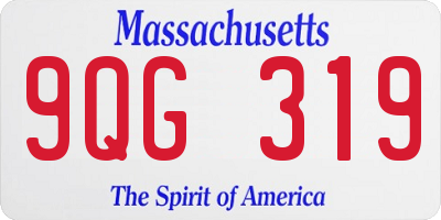 MA license plate 9QG319