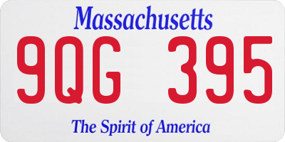 MA license plate 9QG395