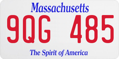 MA license plate 9QG485