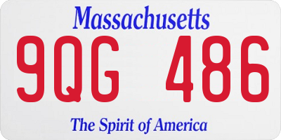 MA license plate 9QG486