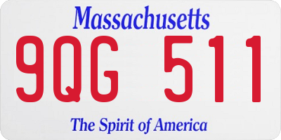 MA license plate 9QG511