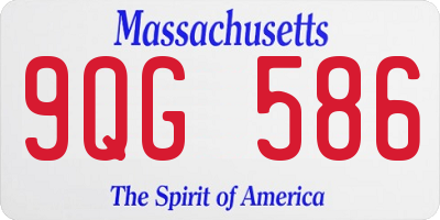 MA license plate 9QG586