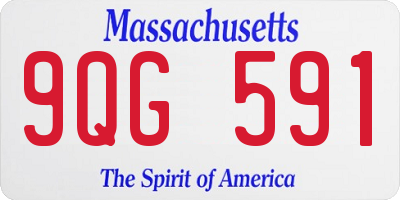 MA license plate 9QG591