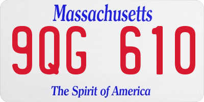 MA license plate 9QG610