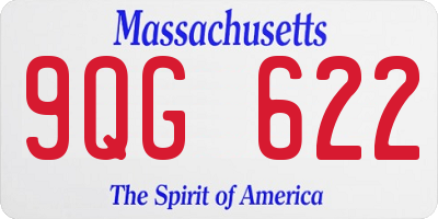 MA license plate 9QG622