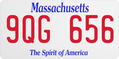 MA license plate 9QG656