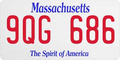 MA license plate 9QG686
