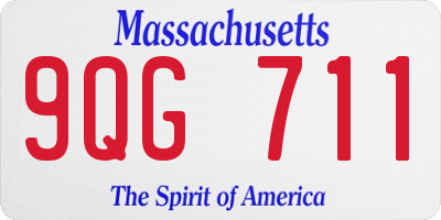 MA license plate 9QG711