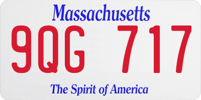 MA license plate 9QG717