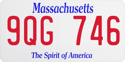 MA license plate 9QG746