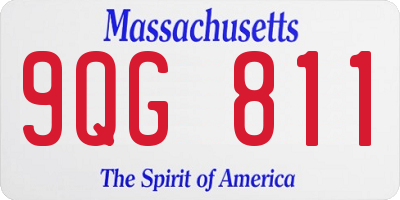 MA license plate 9QG811