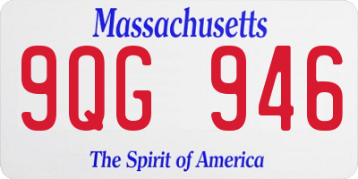 MA license plate 9QG946