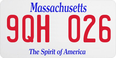 MA license plate 9QH026