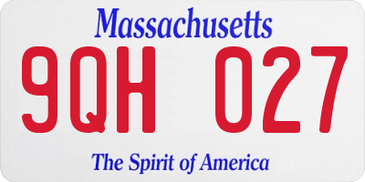 MA license plate 9QH027