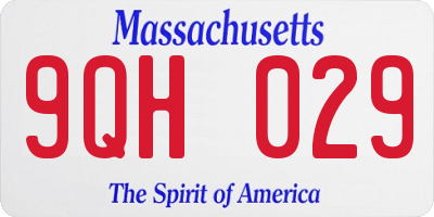 MA license plate 9QH029