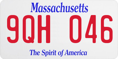 MA license plate 9QH046