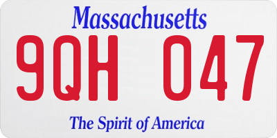 MA license plate 9QH047