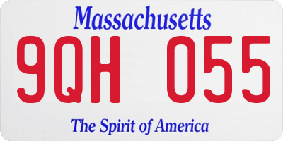 MA license plate 9QH055