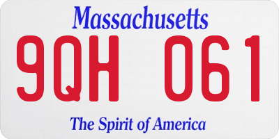 MA license plate 9QH061