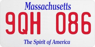MA license plate 9QH086