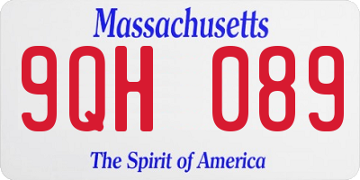 MA license plate 9QH089