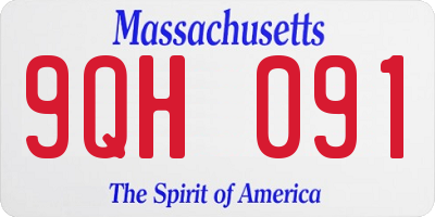 MA license plate 9QH091