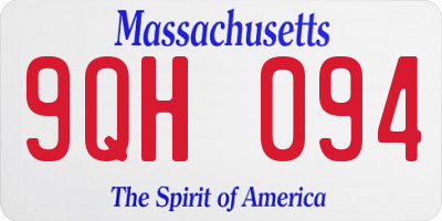 MA license plate 9QH094