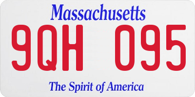 MA license plate 9QH095