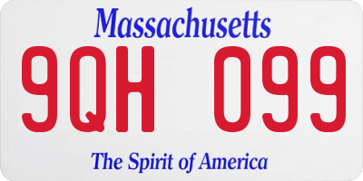 MA license plate 9QH099