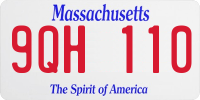 MA license plate 9QH110