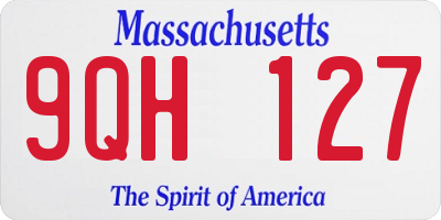 MA license plate 9QH127