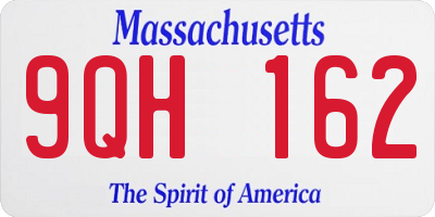 MA license plate 9QH162