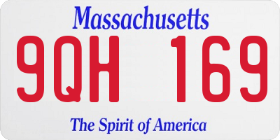 MA license plate 9QH169
