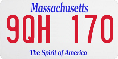 MA license plate 9QH170