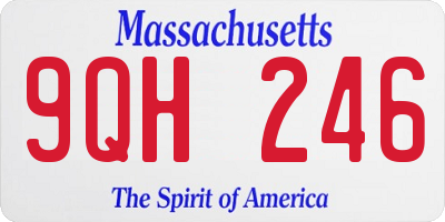 MA license plate 9QH246