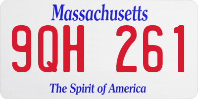 MA license plate 9QH261