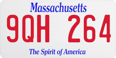 MA license plate 9QH264