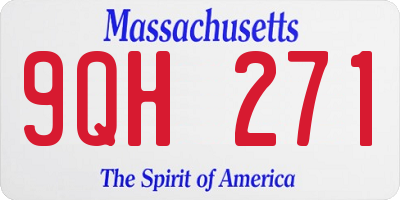 MA license plate 9QH271