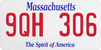 MA license plate 9QH306