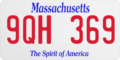 MA license plate 9QH369
