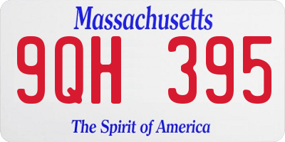 MA license plate 9QH395
