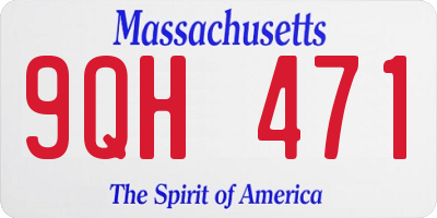 MA license plate 9QH471