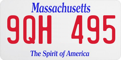 MA license plate 9QH495