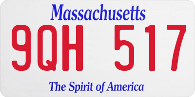MA license plate 9QH517